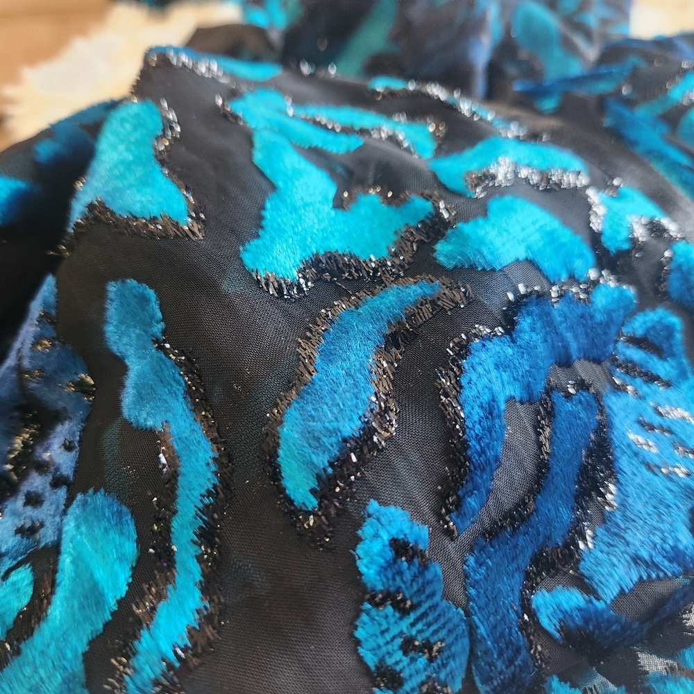 Vintage 90s Victoria's Secret Gold Label Burnout Velvet Kimono Robe Whimsigoth - Picture 2 of 13